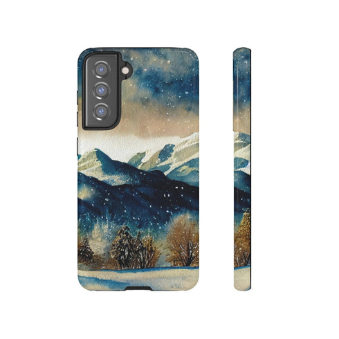 Snowy Colorado Rocky Mountains - Impact Resistant Phone Case Samsung Galaxy S21 FE Glossy